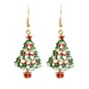 Toyvain 1 Pair of Lovely Christmas Tree Earrings Rhinestone Dangle