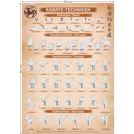Spectra Verlag Karate | Karate Techniques Poster | A1 - 594 x 841 mm