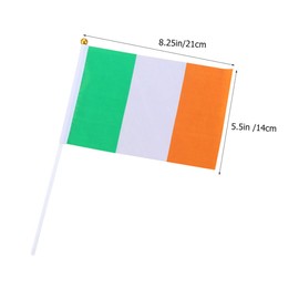 Totority 20pcs Mini Ireland Handheld Flags Lightweight Tear Resistant for Sports Events Garden Decor Home Parties for Ireland Enthusiasts