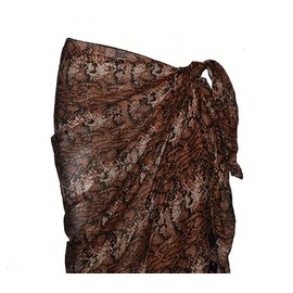 P4F Snake Print Cotton Sarong (Brown)