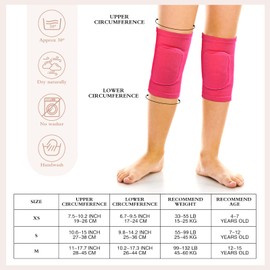 4 Pieces Kids Knee Pad Dance Volleyball Knee Pads Anti Slip Sponge Kneepads Brace Soft Breathable Elastic Knee Protector for Dancers Youth Girls Boys Sports Dance Skating Cycling Running (X-Small)