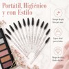 Cepillo Cejas Negro,Desechables Cepillos Pestañas Kit (100PCS) Doble uso para