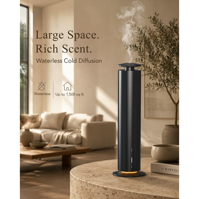 Hotel Waterless Essential Oil Diffuser Battery Powered 1500 Sq Ft