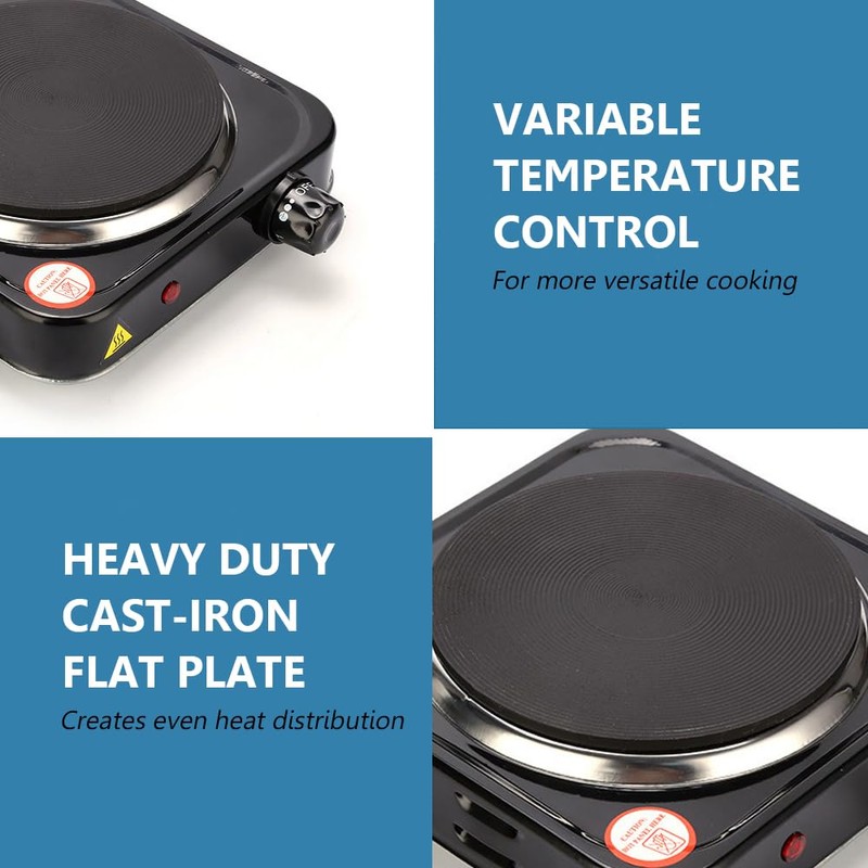 Compact and Portable Countertop Burner- Countertop Double Cast Iron Burner
