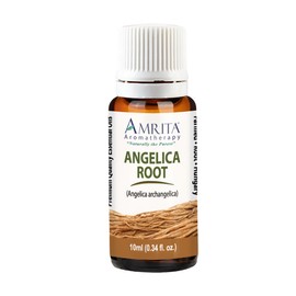 Amrita Aromathearpy: Angelica Root Essential Oil; 100% Pure and Undiluted Angelica Archangel; Permium Quality Aromatherapy Oil; Tested and Verified, Size: 10mL (0.17 Fl. Oz.)