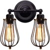 Double Head Wall Sconce Industrial Wire Cage Wall Light Vintage