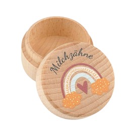CHUNLINLAODA Zahndose Milchzähne für Jungen Mädchen, Holzdose Milch Zähne, Personalisiert Milchzahndose, Geschenkideen zu Taufe und Geburtstag Geschenke für Neue Eltern (A)