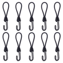 Bungee Cords With Hooks Elastic Heavy Duty Bungee Metal Shock Cord Hooks Bungee Elastic Cord For Securing Camping Tarps Luggage Tents Bikes garden tidying 10pcs