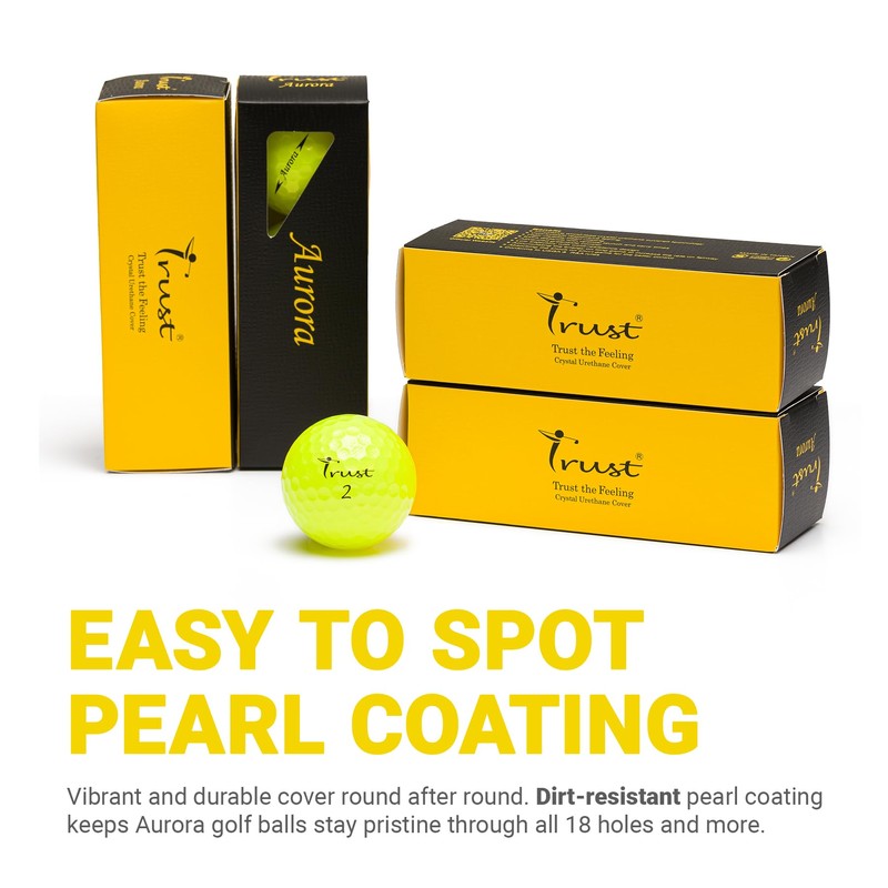 Trust Golf Ball | Aurora Bright Yellow | Soft |