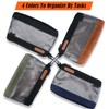 WELKINLAND 12-Inch Waxed Canvas Tool Pouches, 4PCS-Set Clear Tool Pouch,