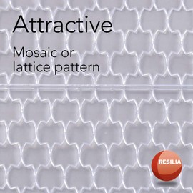 Resilia Premium Heavy Duty Floor Runner/Protector for Carpet Floors – Skid-Resistant, Clear, Plastic Vinyl, Clear Mosaic, 27 Inches x 6 Feet