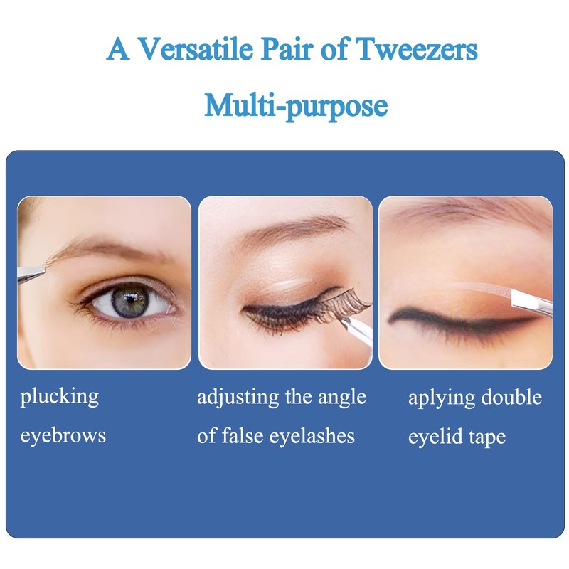 Lash Applicator Tools Set, DIY Cluster Eyelashes, Angled Lash Tweezers