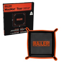 Railer MagMat Tray – Magnetic Tool Mat & Parts Tray – 10x10 Flexible Magnetic Mat Holds 17 lbs – Heavy Duty Magnet Pad for Mechanics – Non-Slip Magnetic Work Mat & Tool Pad for Auto Repair