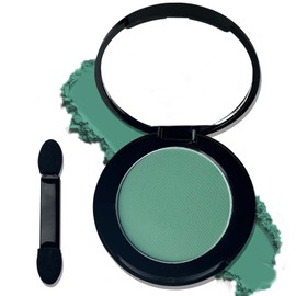 MEICOLY Green Single Eyeshadow Palette with Mirror,Matte Eye Shadow for Christmas Makeup,Christmas Stocking Stuffer,Pressed Powder Eyeshadow,Matte Shade Eyelid Color Eye Makeup,High Pigment,Long Wear
