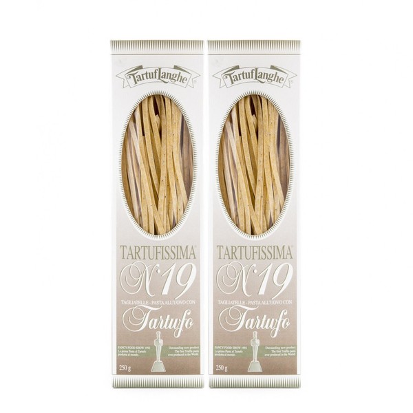 TartufLanghe - Tartufissima No. 19 Tagliatelle Truffle Pasta - Italian Dried Pasta with Truffle 8.81oz (250g) - Pack of 2