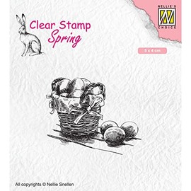 Nellie's Choice Clear Easter Eggs 1.6 x 2 (5 x 4 cm) -Scrapbooking, Card Making Supplies-Silicone Crafting-Compatible with Acrylic Block and Stamping Platform
