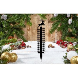 Winter Snow Meter Garden Lawn Snow Mountain Motorcycle Snow Gauge Metal Snow Measuring Gauge