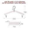 SALLO Foldable Travel Hangers with Clips, 4 Pack Beige