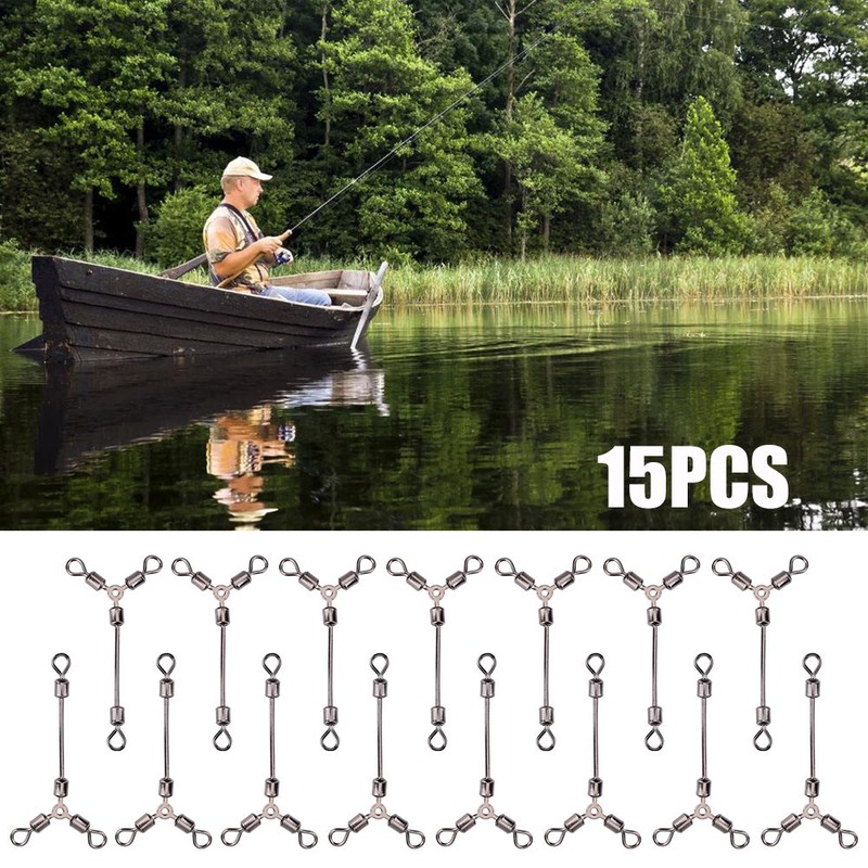 3 Way Fishing Swivels Fishing Line for Hook Swivels Connector