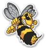 2 x 10cm/100mm Wasp Bee Hornet Window Cling Sticker Car