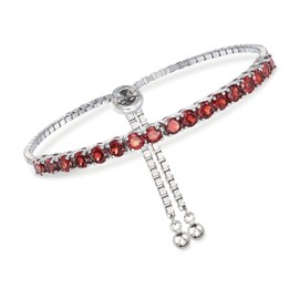 Ross-Simons 5.00 ct. t.w. Garnet Bolo Bracelet in Sterling Silver