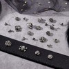 PH PandaHall 80 Sets Skull Head Rivets Screw Back Skull