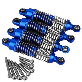 Pothyes TRX4M Aluminum 52mm Shocks Absorber Oil Threaded Damper with Washer for 1/18 TRX-4M RC Crawler Original Stock Upgrade Parts (blue)