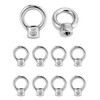 QWORK Lifting Eye Nut, 10 Pack, 3/8" UNC Marine Grade