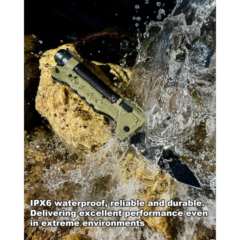 VIPERADE VAK6 Survival Multitool with Folding Knife, LED Flashlight, Pulse