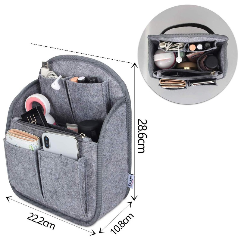 Luxja Backpack Organiser, Felt Organiser Insert for Backpack, Lightweight Backpack