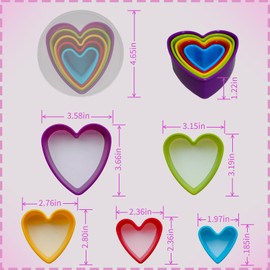 Heart Cookie Cutter Set, 5 PCS Cookie Cutters Perfect for Baking Delightful Heart-shaped Cookies