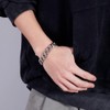 ULLMYYL Men’s Titanium Cuban Link Bracelet, Dragon & Snake Pattern