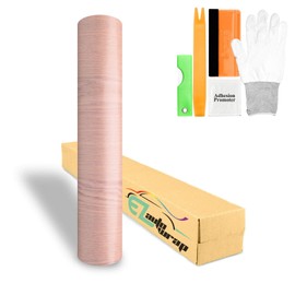 36"x60" (3FT x 5FT) Wood 04 Wood Grain Vinyl Wrap Faux Finish Textured Self Adhesive Peel and Stick Roll Paper Film DIY Decal Bubble Free for Home Office Furniture Free Tool Kit