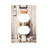 Nijuodnijir Outlet Covers Funny Orange Cat Toilet Wood Background 1