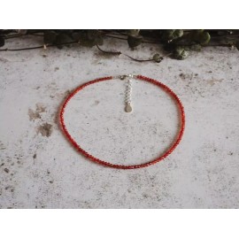 Unbranded AA+ Grade Carnelian Crystal Beads Dainty Anklet for Women Healing Jewelry Gifts