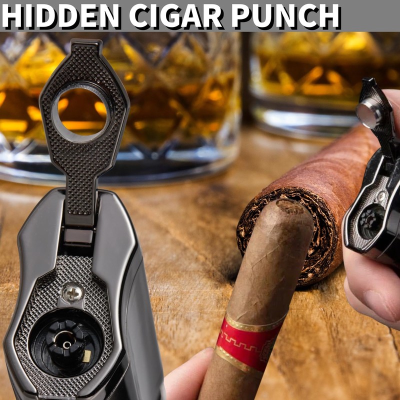 Castelar Cigar Torch Lighter Triple Flame Windproof Refillable Butane Cigar