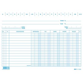 EDIPRO - E3283BL - 100 Cards give/Have/Balance/VAT Blue f.to 21x15