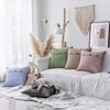 Home Brilliant Decorative Pillowcases Linen Rectangle Cushion Covers Triple Button
