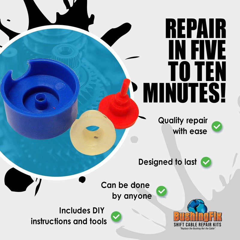 BushingFix UP1Kit Transmission Shift Bushing Repair Kit, Fits Ford, Chevy,