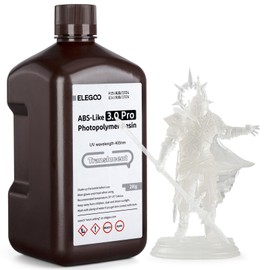 ELEGOO ABS-Like Resin 3.0 Pro, Higher Scratch-Resistance 3D Printing Photopolymer Resin, 405nm UV Resin for MSLA/DLP/LCD Printers Fast Curing High Precision Non-Brittle, Translucent 2000g