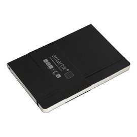 Antartik Notebook with elastic band, soft cover, A5 sheets, squared, black, 80 sheets, 80 g, FSC.