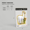 Die Cut Sticker White Alpaca and Cactus Doodle Artwork Vinyl
