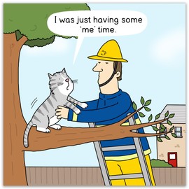 Twizler - Funny Cat Birthday Card - Blank Card Inside for Men or Women - Funny Birthday Card Cat - Mum Dad Happy Birthday Humour Card for Him Her - Anniversary Card Husband or Wife