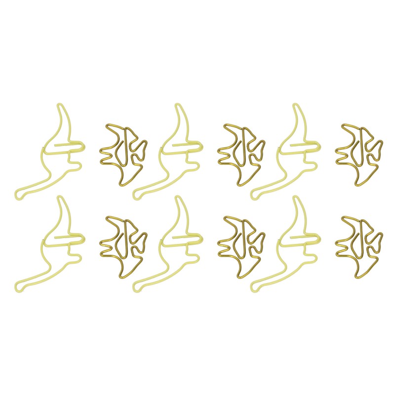100pcs Shaped Paper Clips Pterosauria Yellow Dinosaur Shape Metal Portable