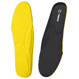riemot Heep Cup Memory Foam Insoles for Men Women, Shoe Insert Cunshion Comfort Shoe Insoles Men Black 47 EU