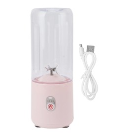 Portable Blender 500ml Mini Personal Juicer Blender for Smoothies Shakes USB Rechargeable with 6 Leaf Blade for Sports Travel Pink