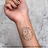 4 x 'Lion Head' Temporary Tattoos - Water Resistant, Skin-Safe,