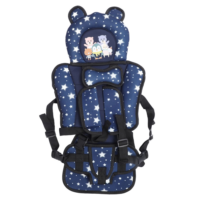 Toddler Car Seat Insert Bear Pattern Heighten Adjustable Fixing Straps