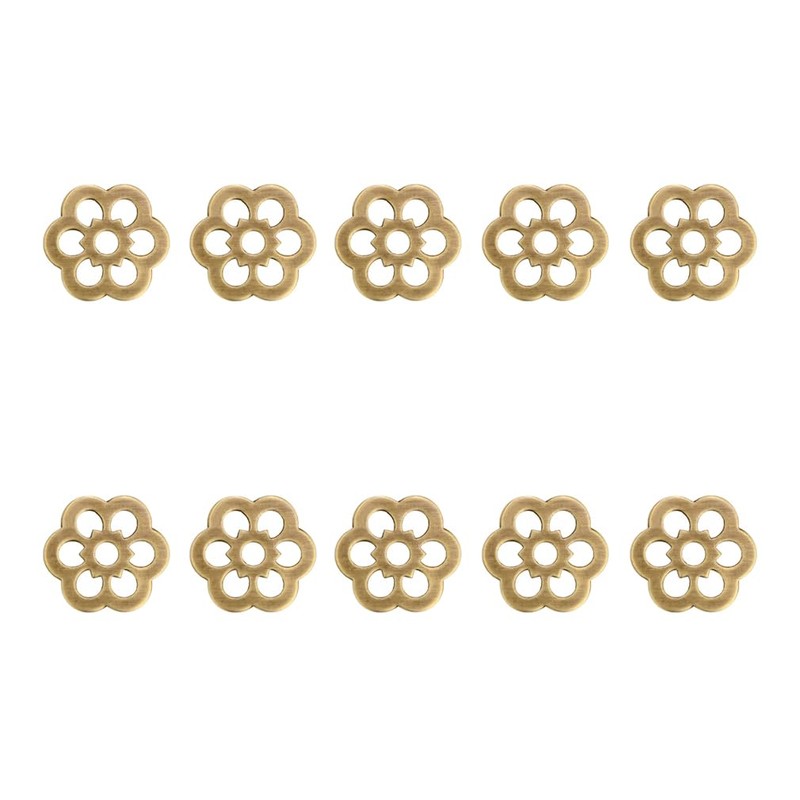 Tiazza 10Pcs Brass Backplate Washers Classical Furniture Decoration Gasket Brass