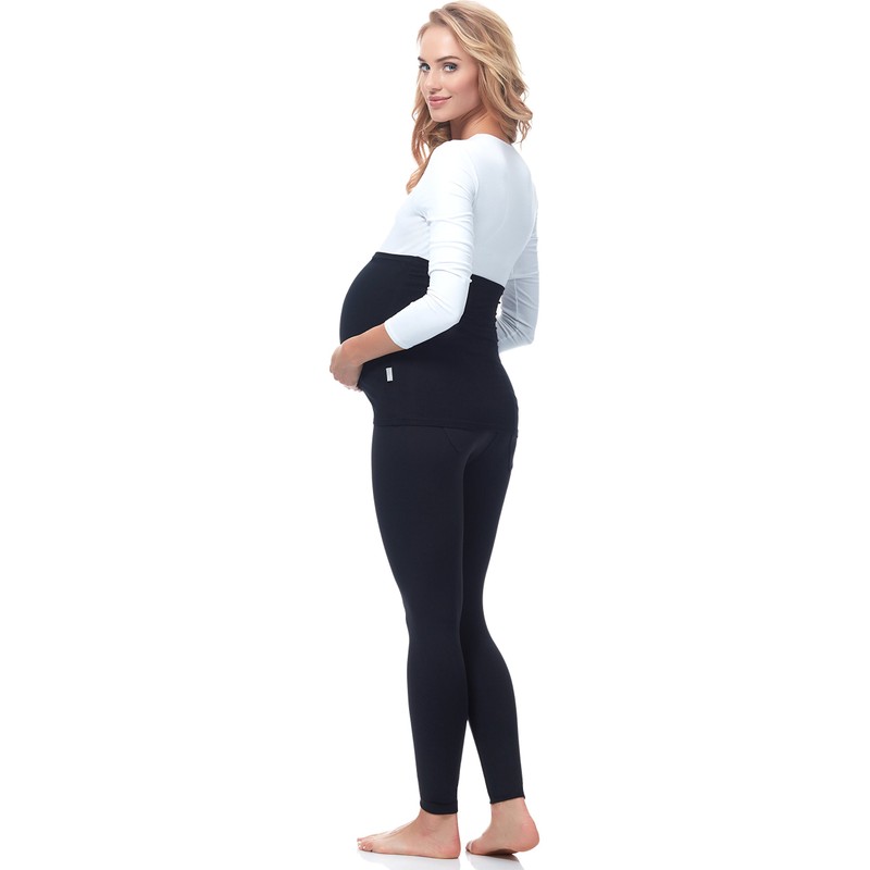 Be Mammy Maternity Belly Band 169 2 Pack (Black/Dark Blue,